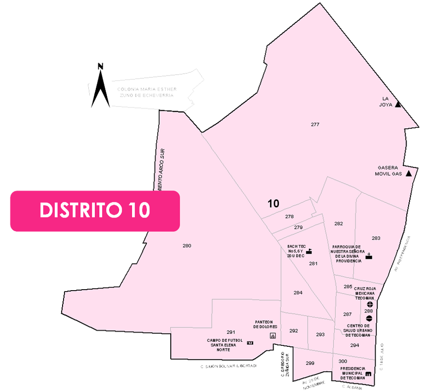 Mapa del Distrito 10
