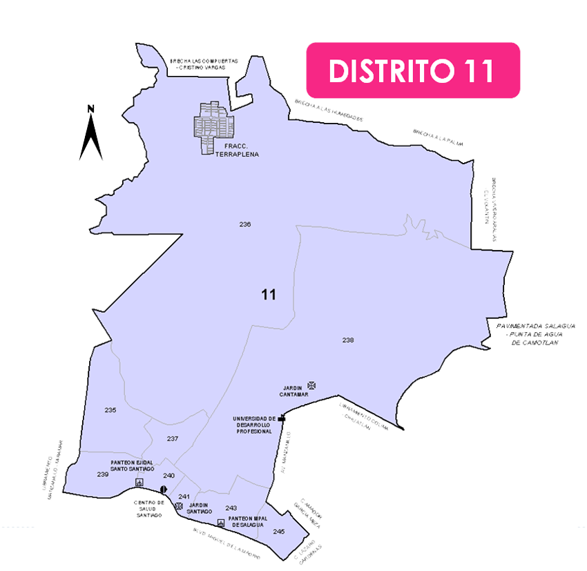 Mapa del Distrito 11