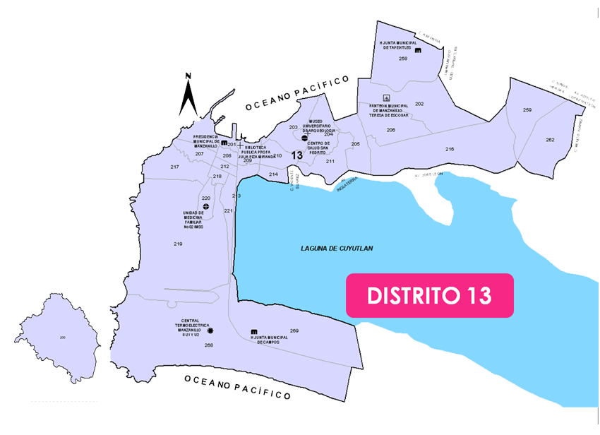 Mapa del Distrito 13