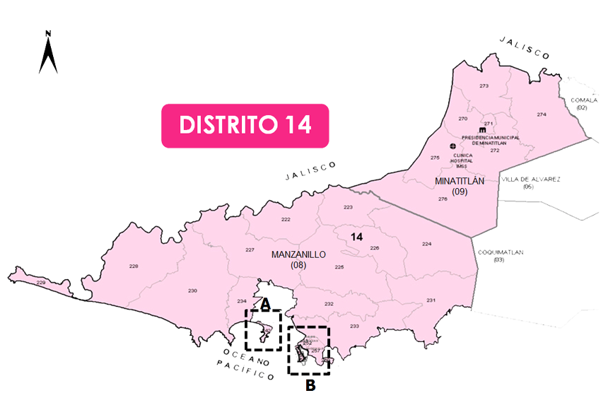 Mapa del Distrito 14