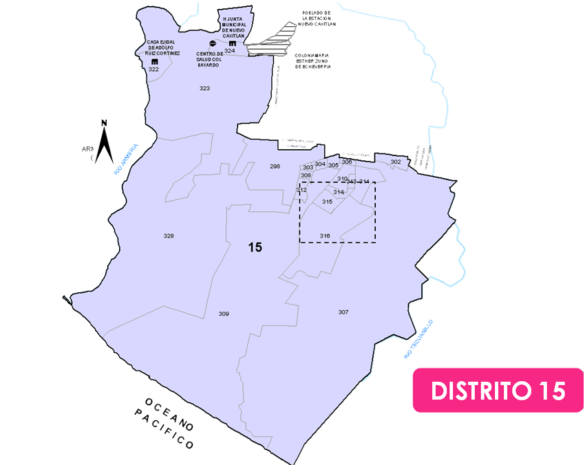Mapa del Distrito 15